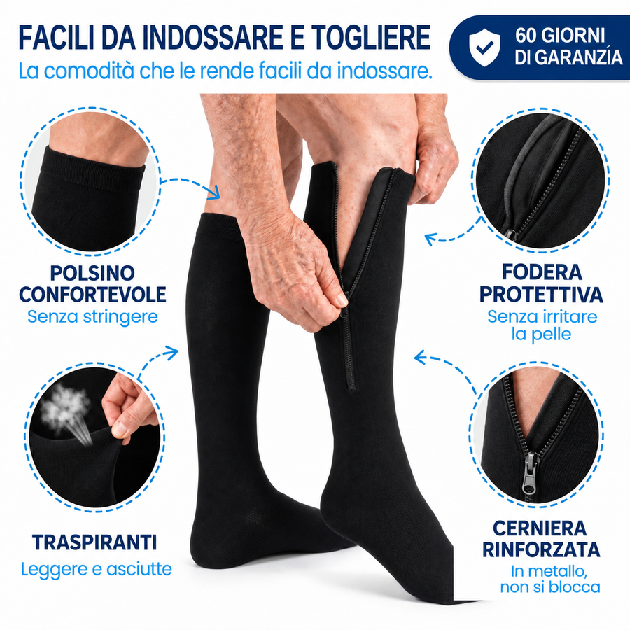 Calze a Compressione con Zip Covexia™